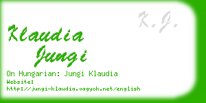 klaudia jungi business card